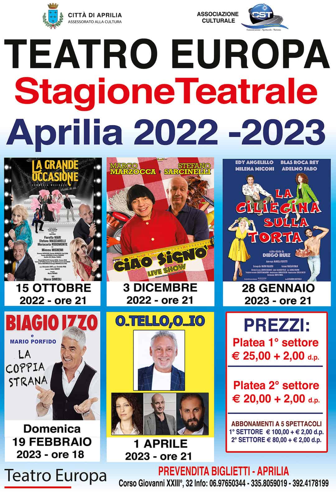 Il Teatro Europa Di Aprilia Con La Direzione Artistica Di Bruno 